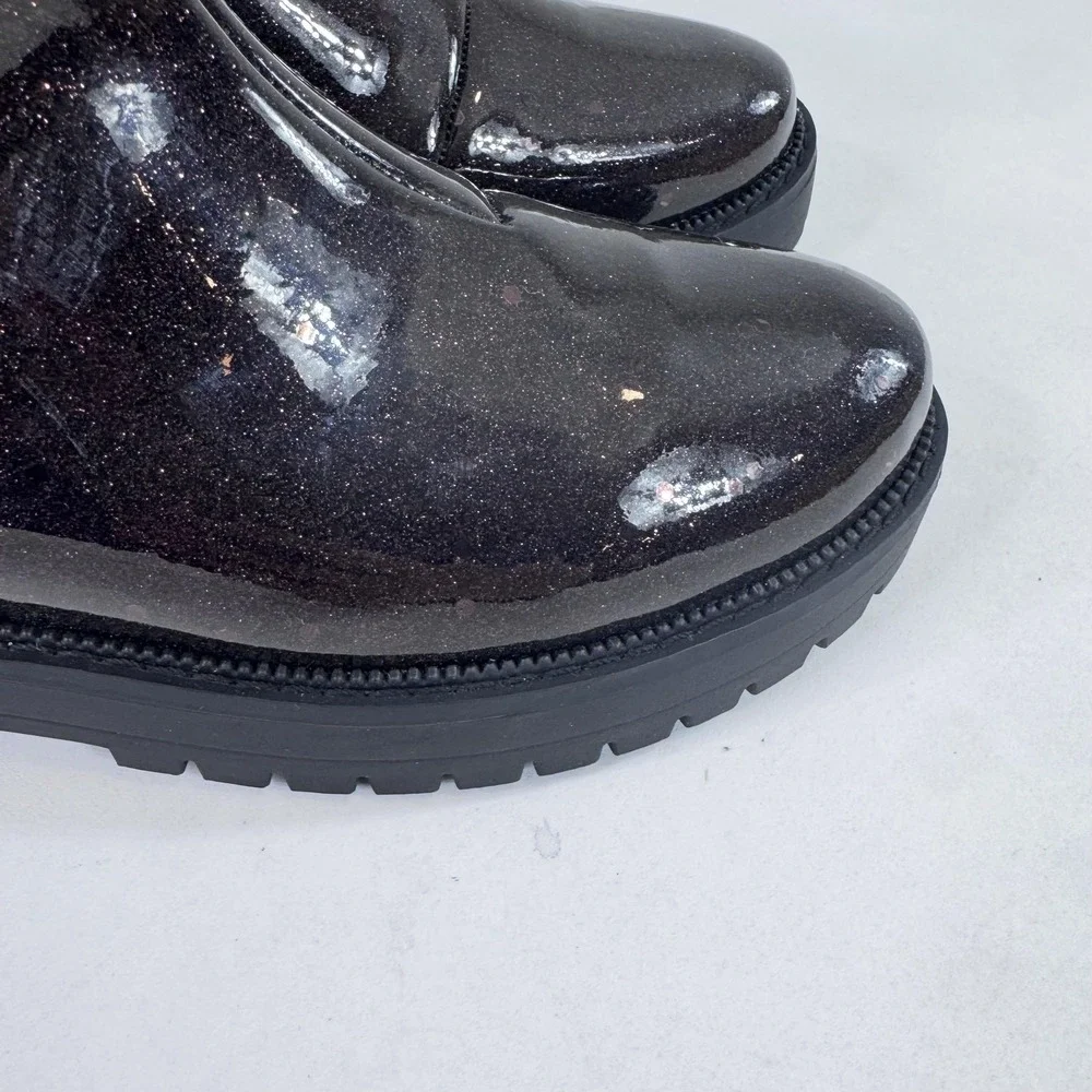 TOMS Youth Bennet Chelsea Boots Size‎ 5.5 Blackberry Confetti Glitter 10021545